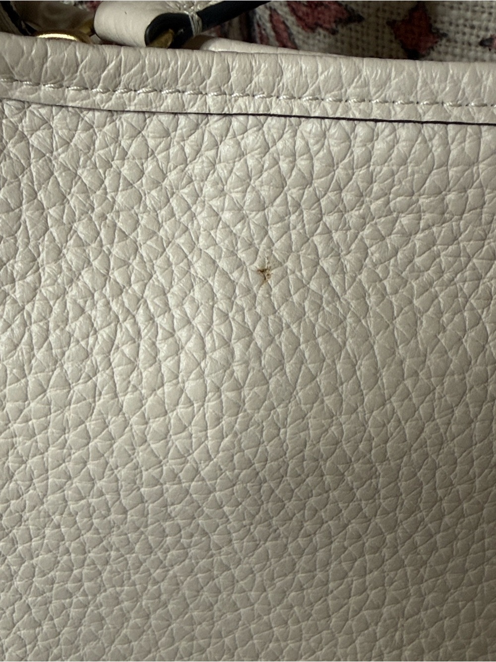 Coach Cary Pebbled Leather Shoulder Bag in Chalk - Picture 4 of 9